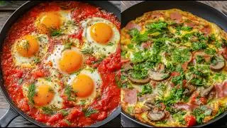 10 рецептов блюд из яиц🥚, которые насытят вас на весь день #рецептыизяиц