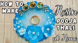 How To Make Resin Pooja Thali / Resin Art Tutorial #resinart #trending #poojathali 