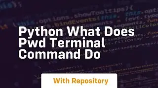 Python what does pwd terminal command do