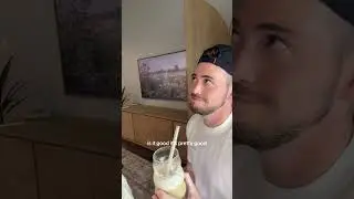 Making my husband taste test a dirty matcha | married life