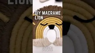 ✨ DIY Macram&eacute; Lion ✨ #shorts #macramewallhanging #roomdecordiy #aestheticdiy