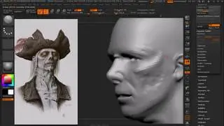 Pirates of the Caribbean 4 -  Zombie Officer - Concept Art Timelapse