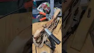 Fractal wood burning naked guitar body