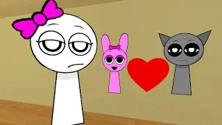 Sprunki Wenda got a Bow because Gray Loves Pinki