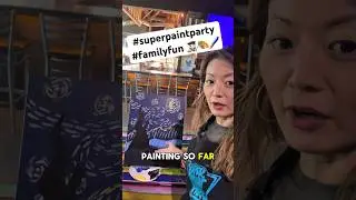 Took my #kids to #superpaintparty to #paint our own unique van Gogh interpretations&hellip; 👩🏻&zwj;🎨🎨🖌️