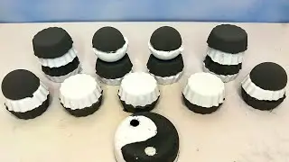 🐼 Black and white |ASMR| #crumbleasmr #crunchyasmrsounds #bakingsoda #oddlysatisfying #explore