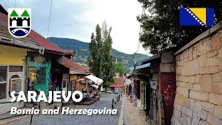 Sarajevo, Bosnia and Herzegovina. A walk in Old Town. 4K