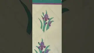 Dreaming of spring after quilting this beautiful iris quilt! #sewing#quilting#longarmquilting#sew