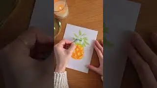 how to draw a pineapple in oil pastel 🍍 #howtodraw #drawwithme #oilpasteldrawing #oilpastel #art