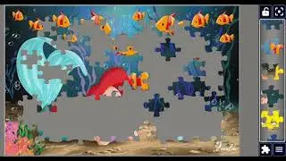 Ariel The Little Mermaid🧜& Flounder 🐠Daydreaming🌹🎀🎉🧩🎊💖❤️ @jigsawzone 