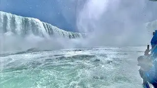 NIAGARA FALLS BOAT TOUR - MAID OF THE MIST REVIEW @ NIAGARA RIVER NEW YORK USA UNITED STATES AMERICA