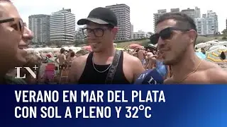 Sol, playa y calor extremo en Mar del Plata con 32&deg;C
