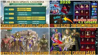 RETURNING X SUT CANFARAM RELEASE DATE//M416 GLACIER RETURN CLASSIC CRATE BGMI//MYTHIC FORGE OUTFIT