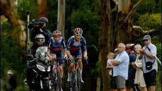 Luke Plapp takes third elite men's Australian road title in a row