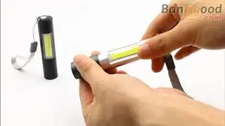 XANES COB Zoomable USB Rechargeable LED Flashlight Suit