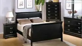 Louis Philippe Black Sleigh Bedroom Collection From Coaster Furniture
