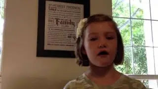 7-Year-Old Libby Reciting the Family Manifesto