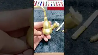 Gourd shape Mini Water Smoking Pipe Shisha Hookah Cigarette Made Of Pure Brass #shorts #brass