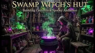 MEDEVIAL MUSIC - SWAMP WITCH'S HUT &mdash; Bubbling Cauldron & Night Nature Sounds