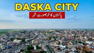 Daska City Punjab Pakistan 4k Drone Aerial view 