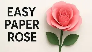 &ldquo;How to Make Paper Rose Easy 🌹| 3D Paper Flower Tutorial with Color Paper | Viral Rose  @HunarHands 