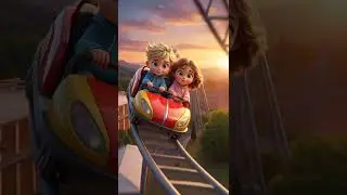 Twins on the rollercoaster 🎢 #twinzone #twinmoments #animation #forkids