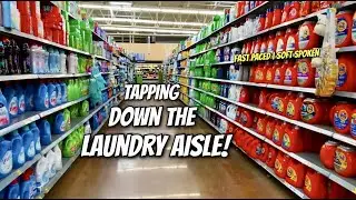 Public ASMR 😍Laundry Aisle!🧺 FAST-PACED Tapping Scratching Crinkles Tracing Whispers