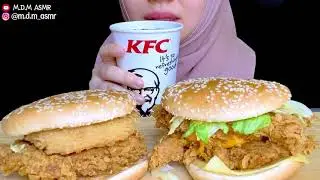 Satisfying food-asmr eating KFC ZINGER CHEEZILLA