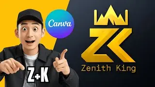 How to Make a Logo in Canva | 3D ZK Monogram Logo Design Tutorial