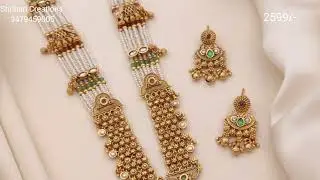 &ldquo;Elegant Long Necklace Set ✨ High Gold Finish | Indian Bridal & Party Wear Jewellery 💎&rdquo;