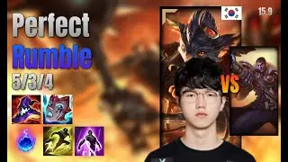 Perfect Top Rumble vs Jayce lol KR solo rank Full Game 15.9 | 퍼펙트 럼블 vs 제이스