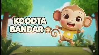 Koodta Bandar 🐒 Funny Monkey Hindi Kids Song Jumping Monkey Cartoon ROPO TUNES 1