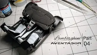 Building a model Lamborghini Aventador roadster (part 4) aoshima 1/24 scale