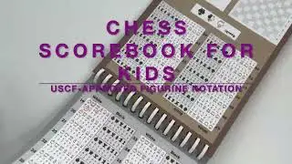 Flipping through the pages of the Chess Scorebook for Kids