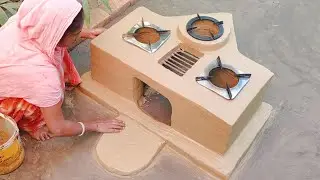 How to make Multiple Clay Chulha at home । Primitive Technology Oven&Chulha। mitti ka Chulha #viral 
