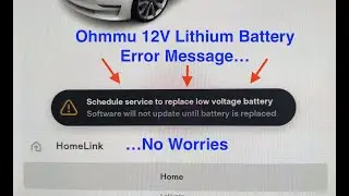 Tesla Model 3 or Y Ohmmu Battery Error Message Fix