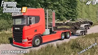 Collecting & selling logs | Forestry on Holmåkra | Farming Simulator 19 | Episode 3