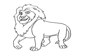 How to Draw Simba King | Easy Lion King Drawing Step by Step | Cartoon Lion Drawing for Beginners