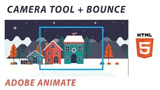 Adobe Animate CC - HTML5 animated banner - camera tool + bounce animation