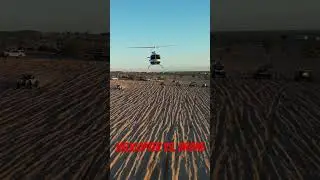 Helicopter pilot at Glamis drags almost hits drone. #glamisdunes #polaris #dune #desert #fyp