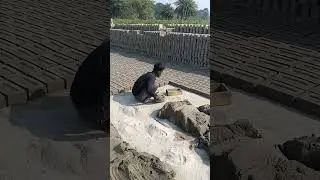 Traditional clay brick making. #shorts #brickmaking #brickfield #ziegel #batubata #mudbrick