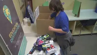 Kid creates socks box to help homeless people