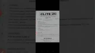 JRS ELITE-20 EXAMINATION 2021. CLASS-9 For ans.key click link in description box.