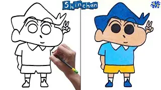 Shinchan Drawing || How to Draw Kazama Step by Step