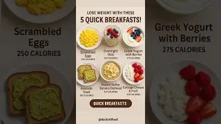 Lose Weight Fast with These 5 Quick & Healthy Breakfast Ideas! 🍳🥑🍓 #healthyeating #healthylifestyle