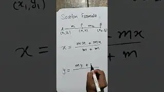 section formula with trick #shorts #maths #tricks