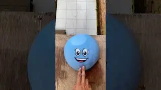 Experiment: Dropping an emoji water balloon from a height, does it explode?