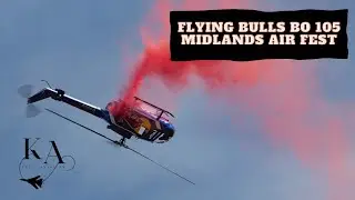Flying Bulls BO-105 Helicopter Display | Felix Baumgartner at Midlands Air Festival 2025