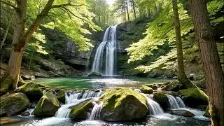 Quiet River in Green Forest 🌲 | Anxiety Relief & 自然音ヒーリング