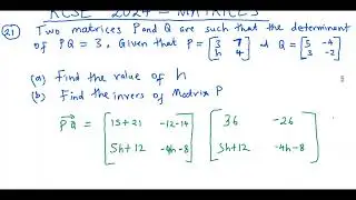 KCSE 2024 - MATRICES